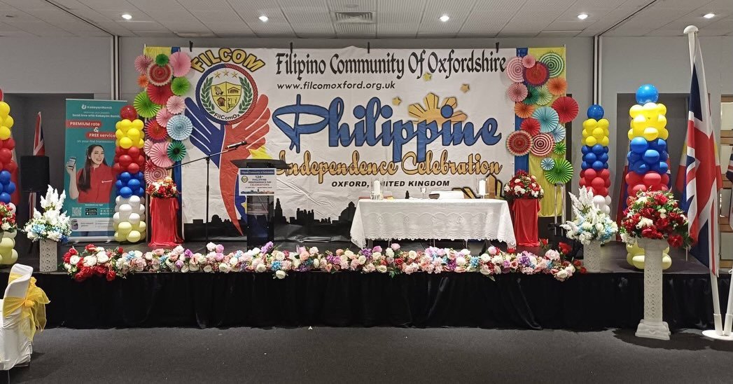 On Saturday 20 June, Deputy Lieutenant Mr John May CVO OBE DL was honoured to attend the 128th Philippine Independence Day Celebration, hosted by the Filipino Community of Oxfordshire at the Kassam Stadium Conference Centre.

The event celebrated Fil
