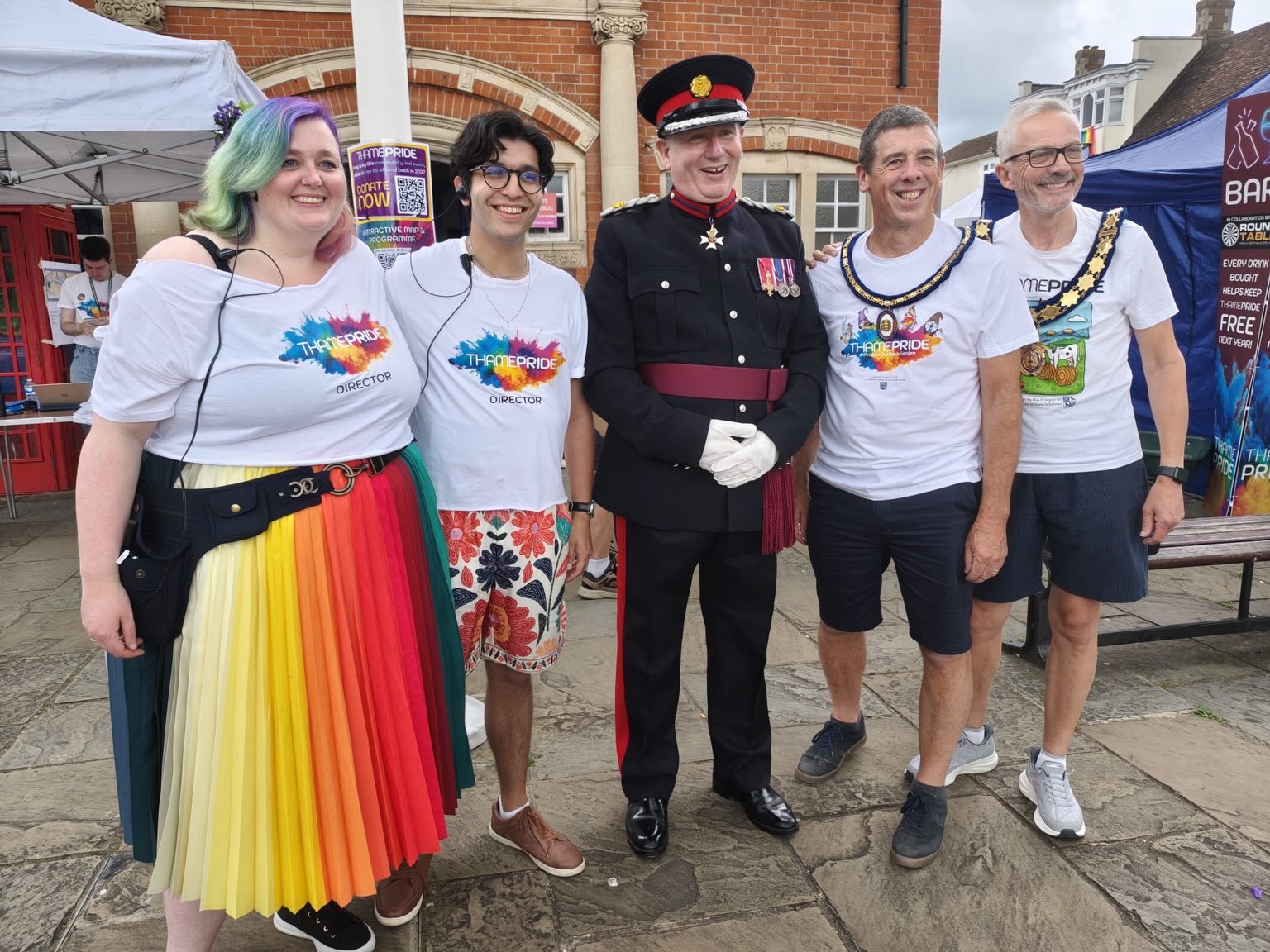 On Saturday 20 June, Deputy Lieutenant Mr John May CVO OBE DL was pleased to attend Thame Pride 2026, a free, community-led celebration of LGBTQIA+ inclusion and joy in the heart of Thame.

Mr May formally opened the event, which brought together loc