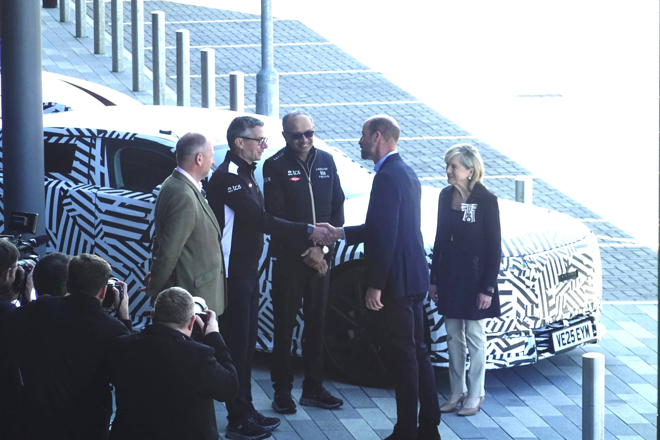 The Prince of Wales visits Jaguar TCS Racing
