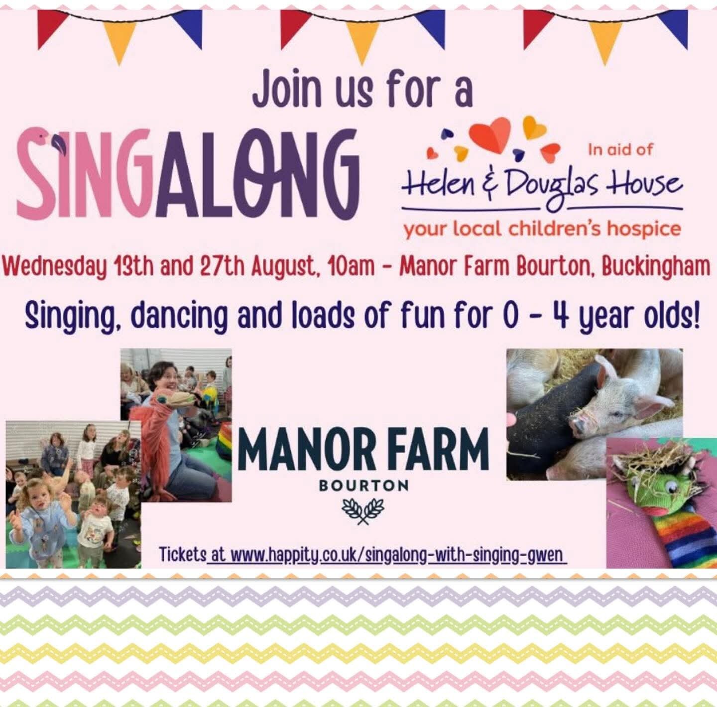 Singalong with Gwen in aid of Helen & Douglas House, Manor Farm, Bourton, Buckingham
