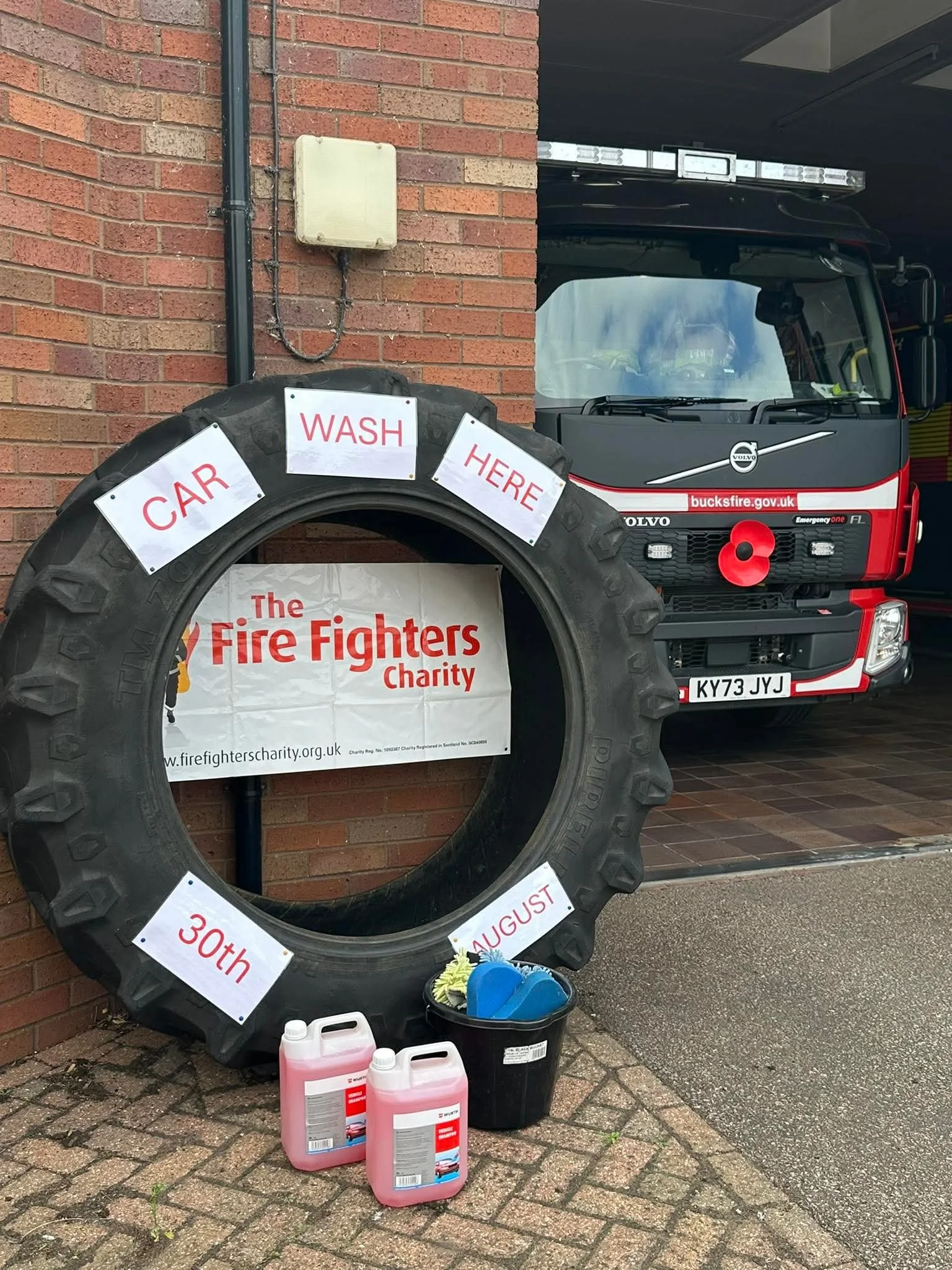Charity Car Wash, Buckingham Fire Station
