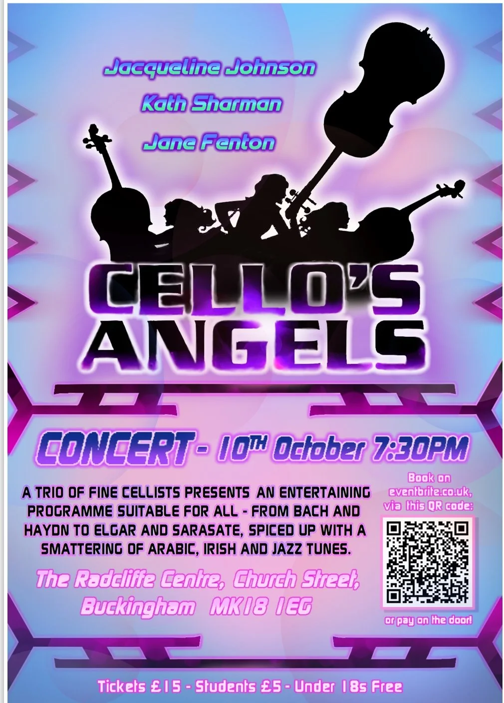 Cello's Angels at the Radcliffe Centre
