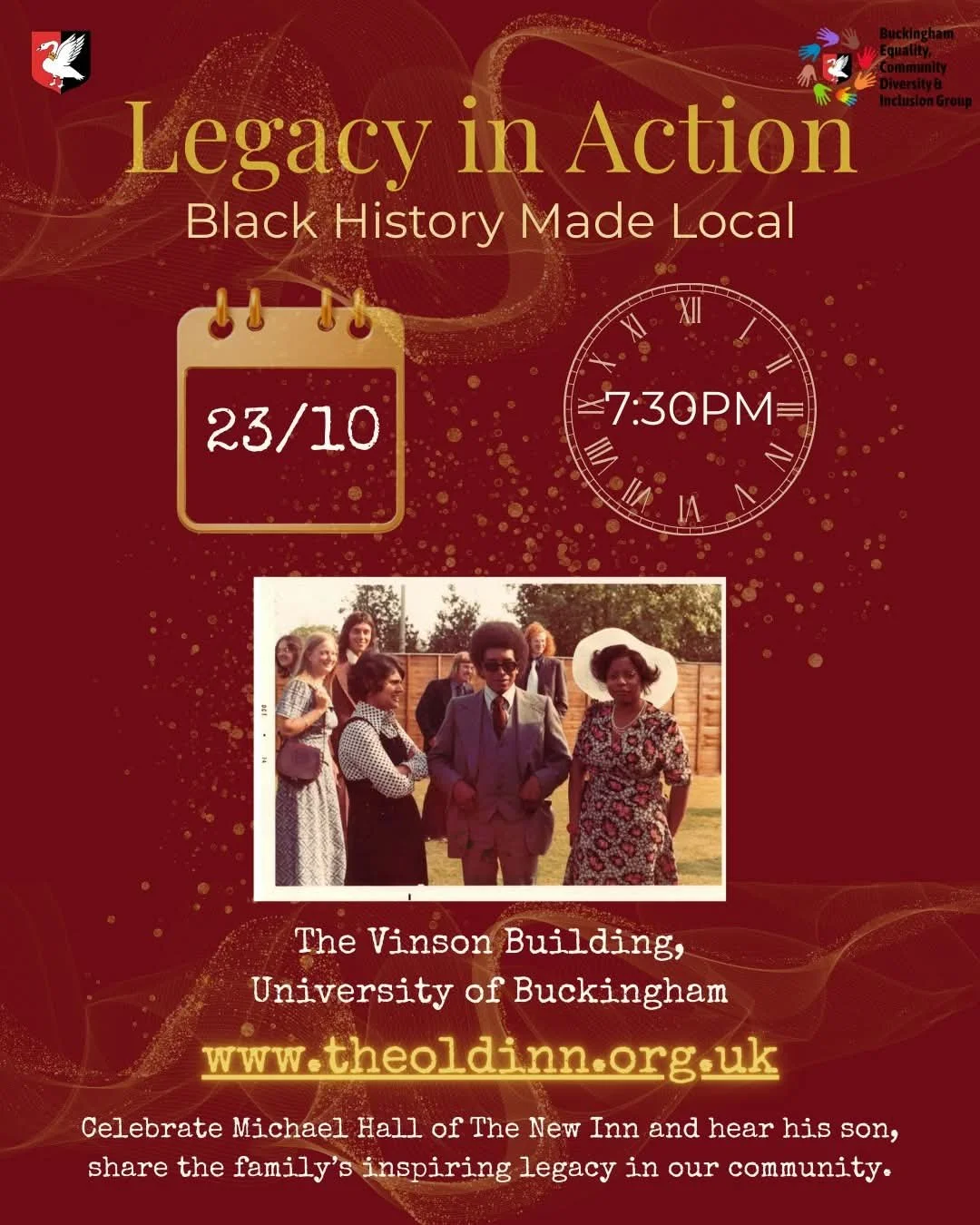 Legacy in Action, Black History Made Local, Vinson Building, University of Buckingham