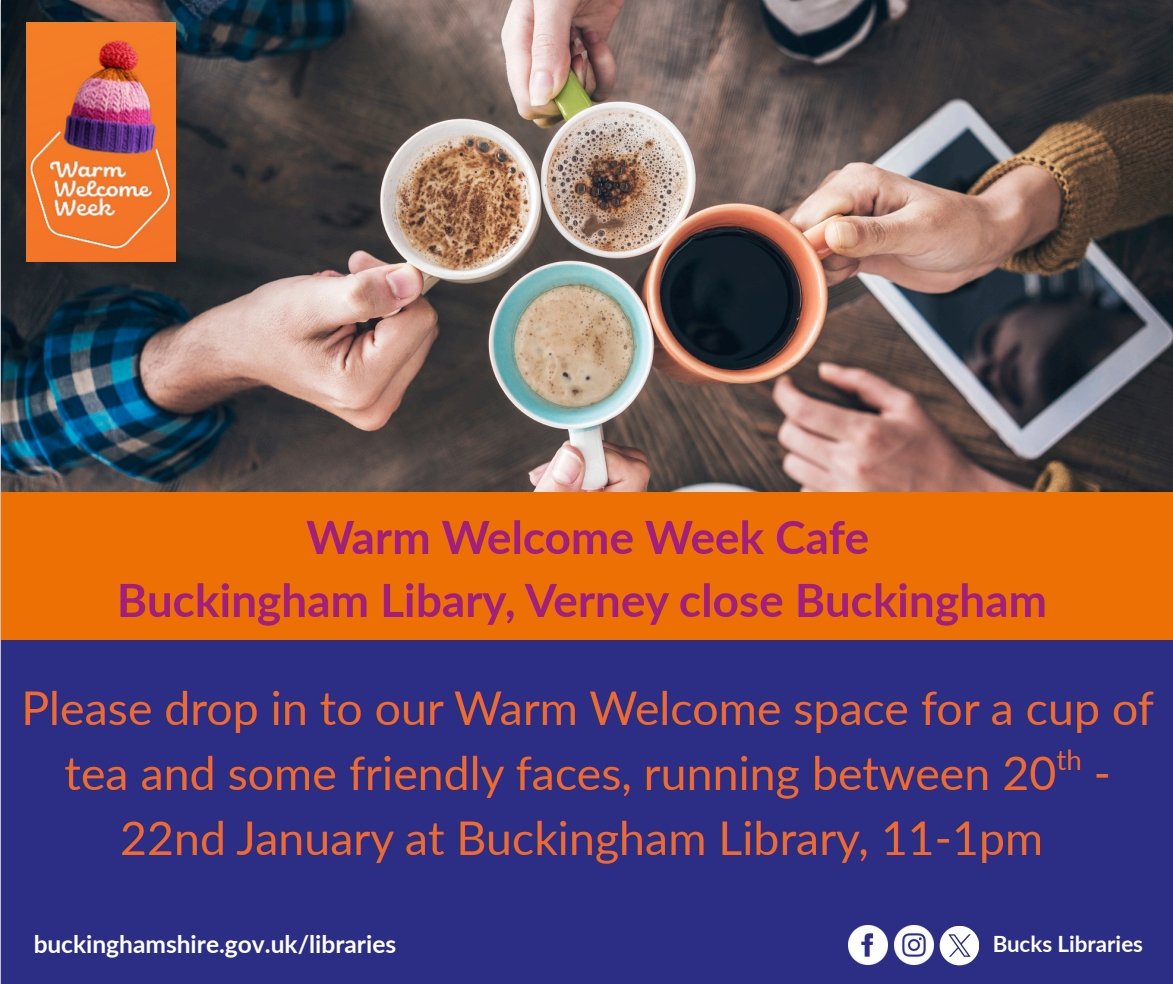 Warm Welcome Week Cafe at Buckingham Library, Verney Close
