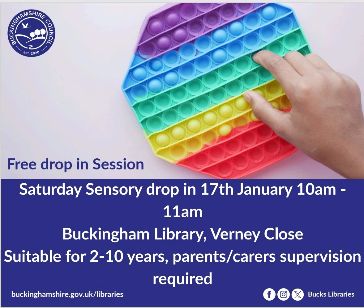 Saturday Sensory drop-in at Buckingham Library, Verney Close