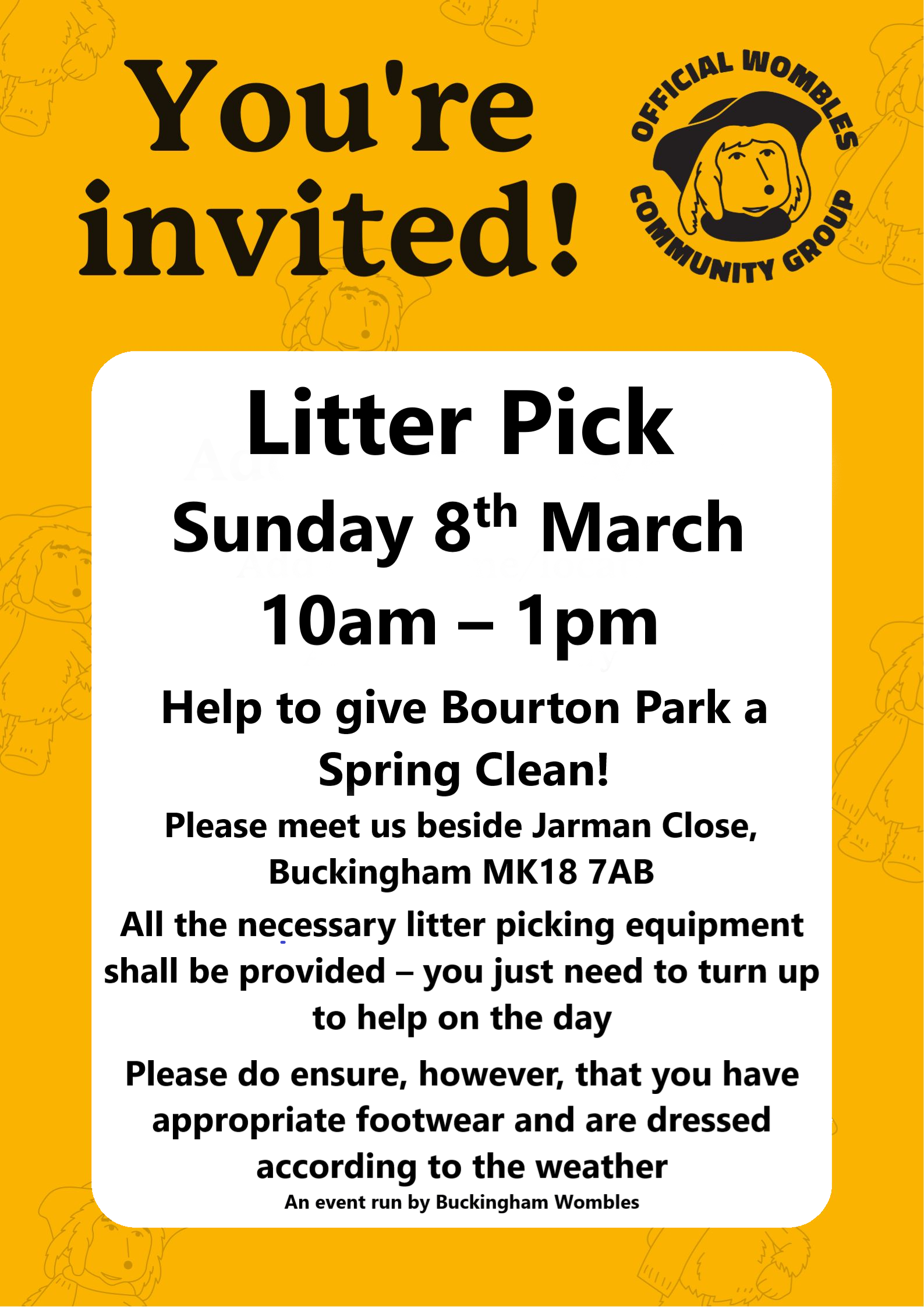 Litter Pick at Bourton Park 