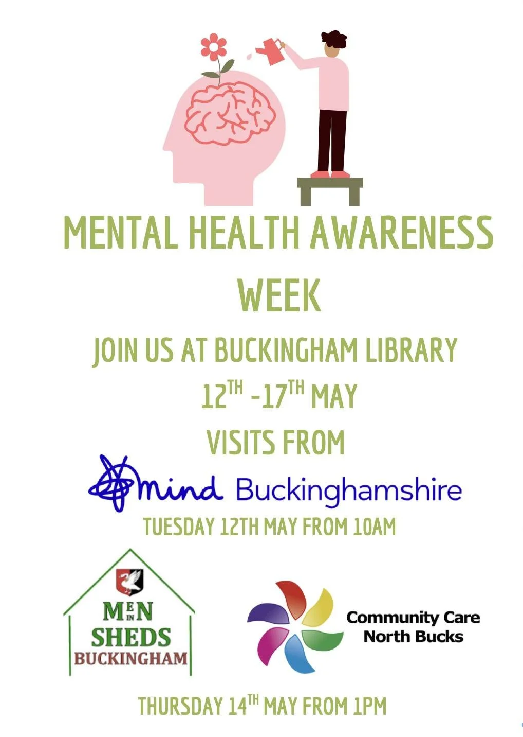 Buckingham Men in Sheds Mental Health Week Stall