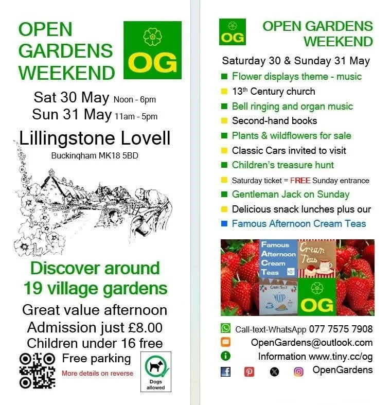 Lillingstone Lovell Open Gardens Weekend