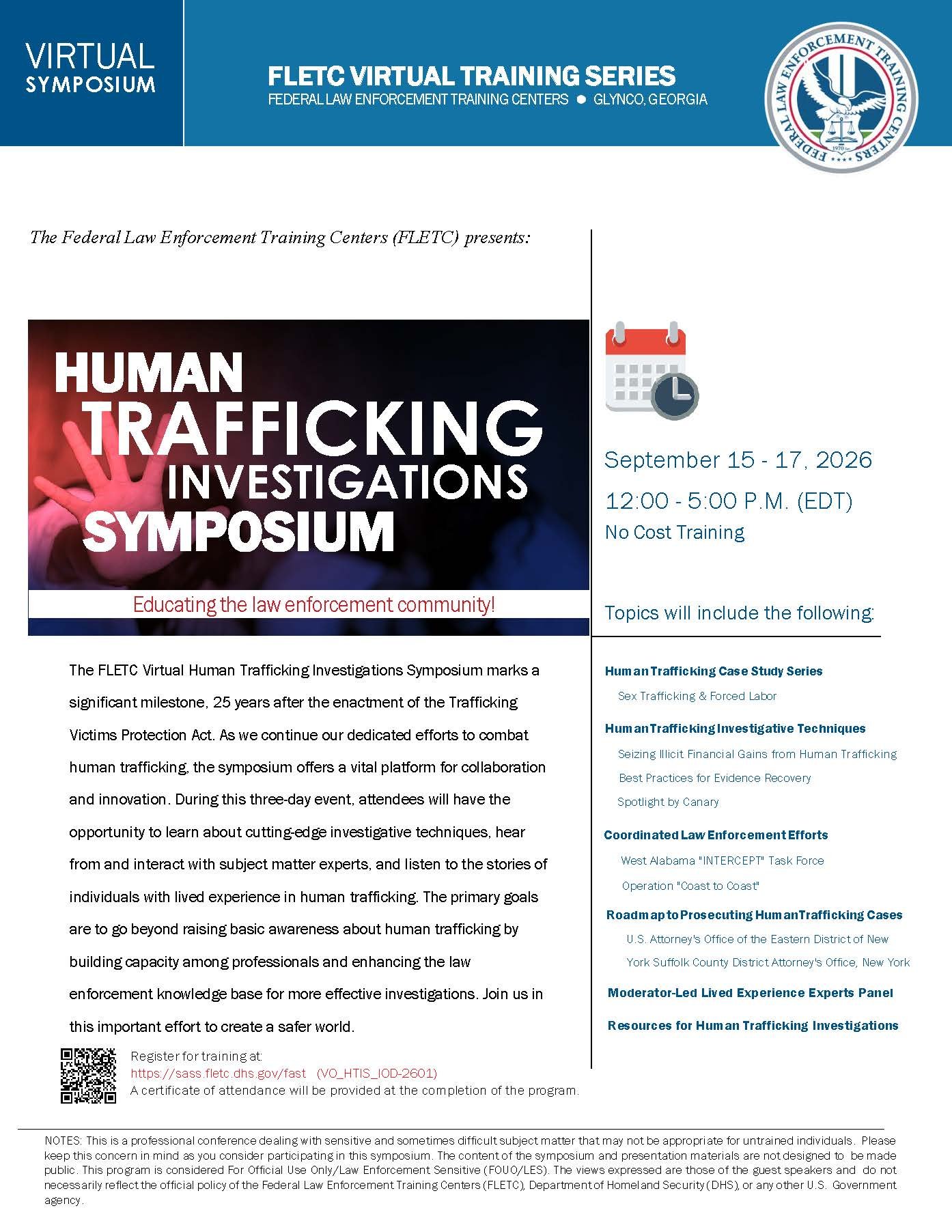 Human Trafficking Investigations Symposium