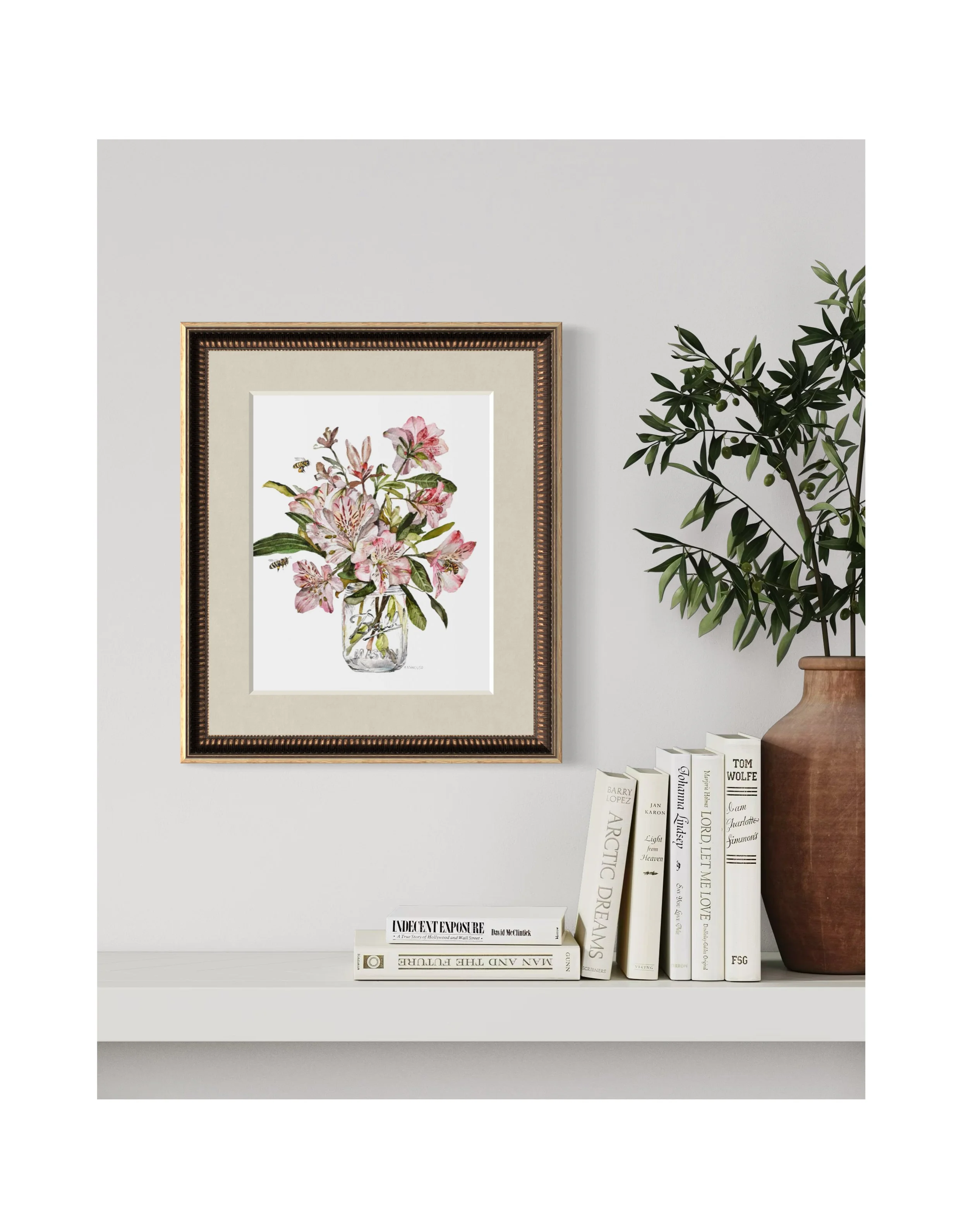 Jar of azaleas framed.jpg