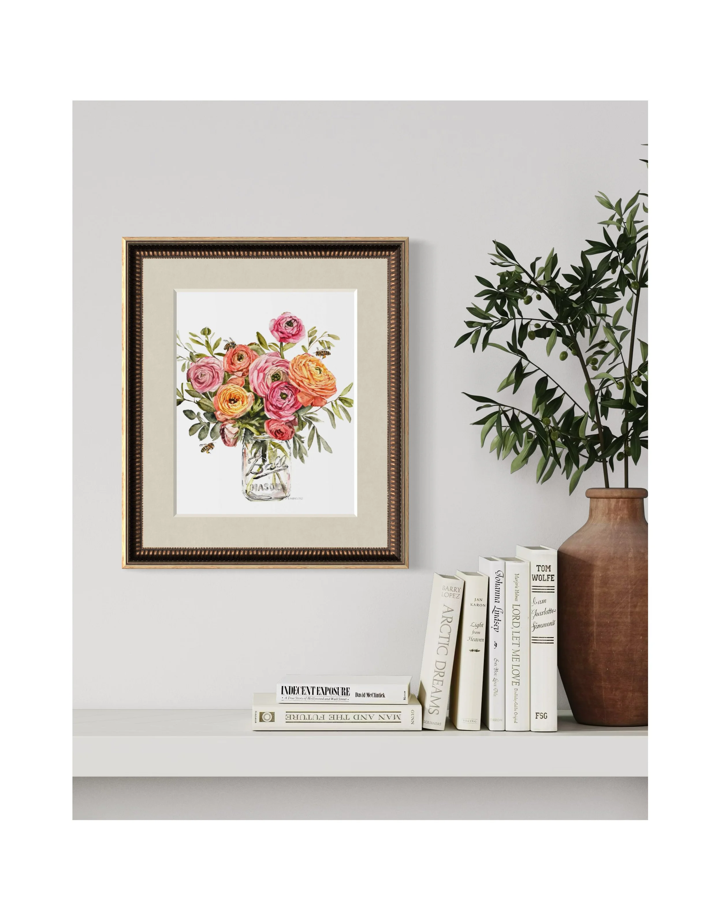 Jar of ranunculus framed.jpg