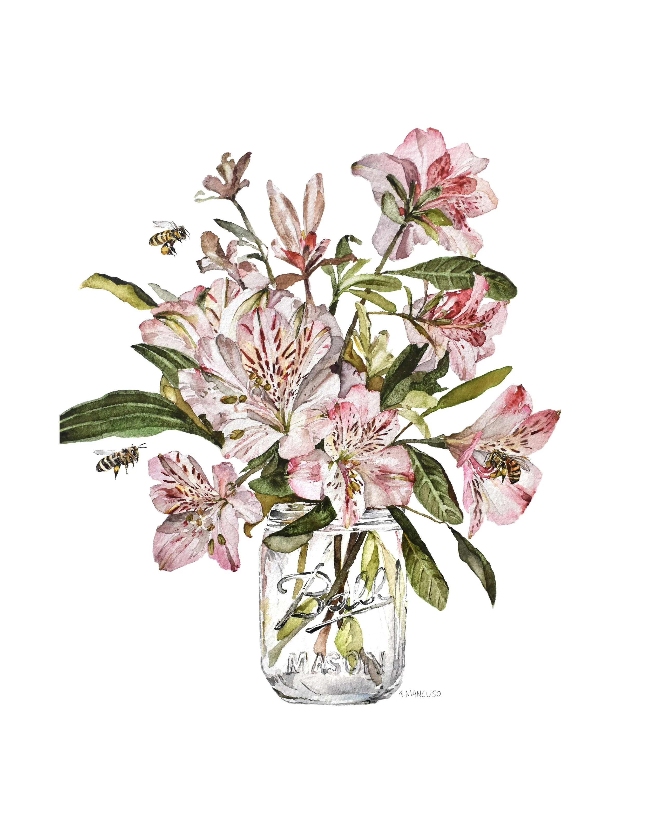 JAR OF AZALEAS - Print