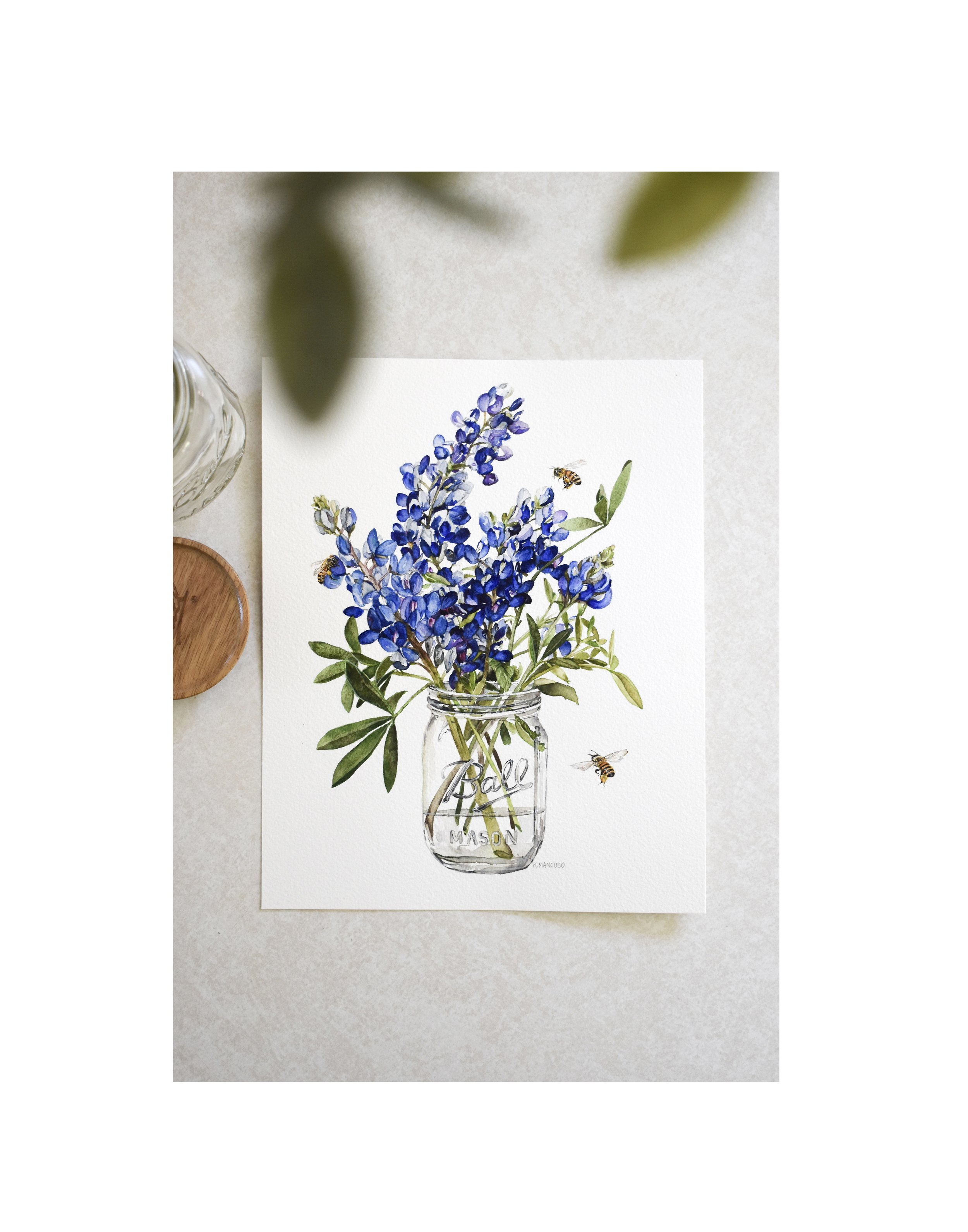 JAR OF BLUEBONNETS - Original