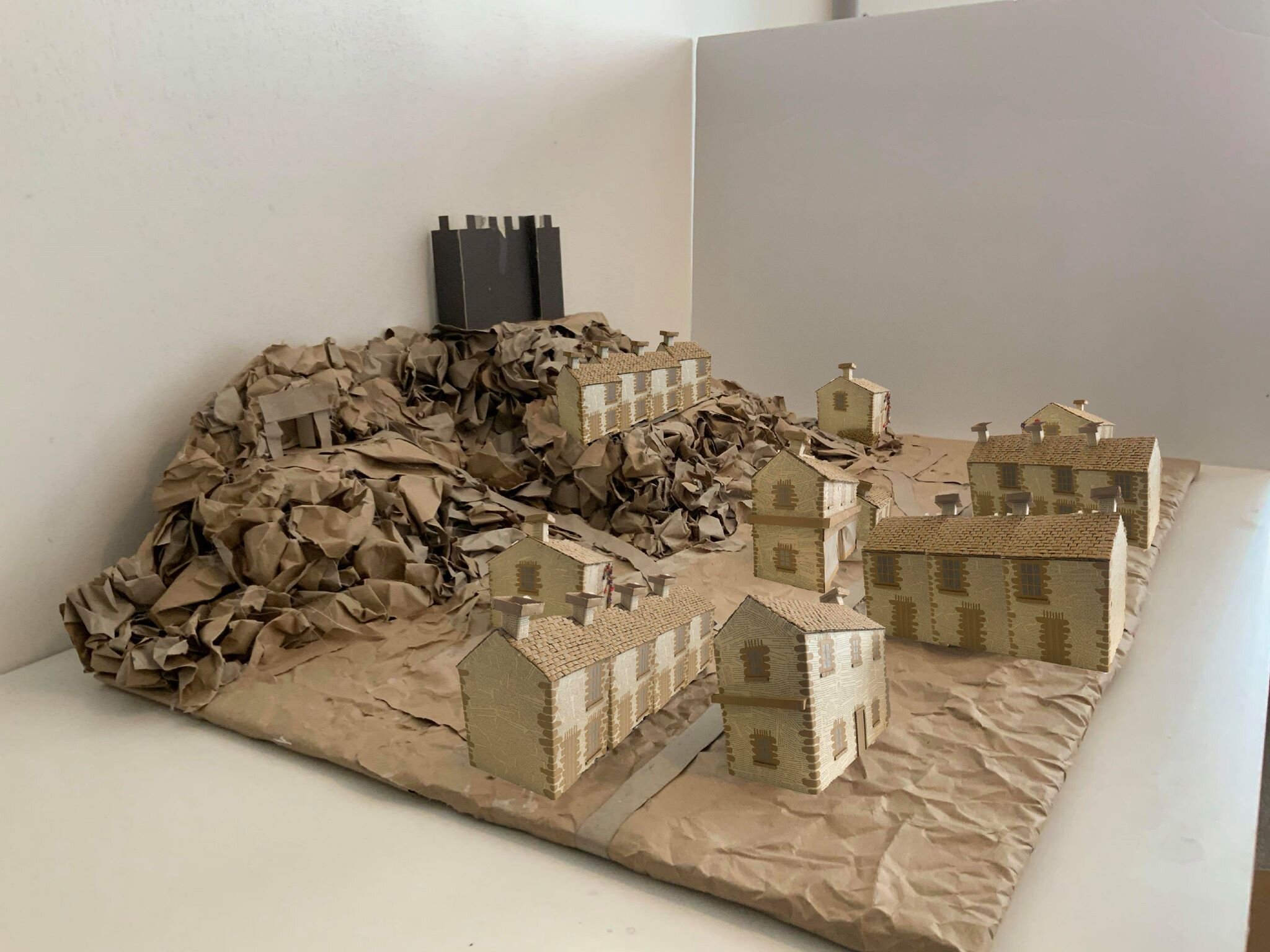 The Dragon and The Village:
An installation created for the St Fagans living museum in Cardiff. The installation is base on Welsh heritage and folklore and aimed at children.