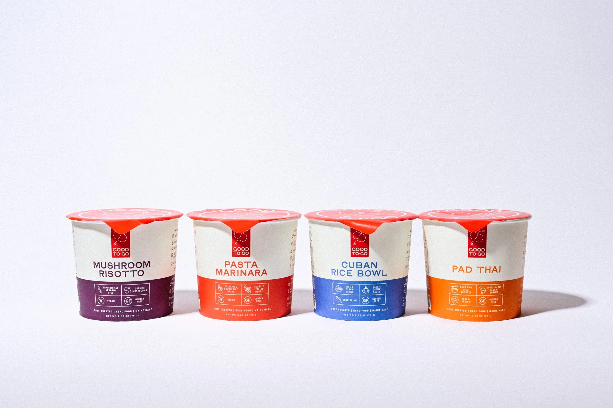 Good To Go Foods Instant Meal Cup Packaging Design