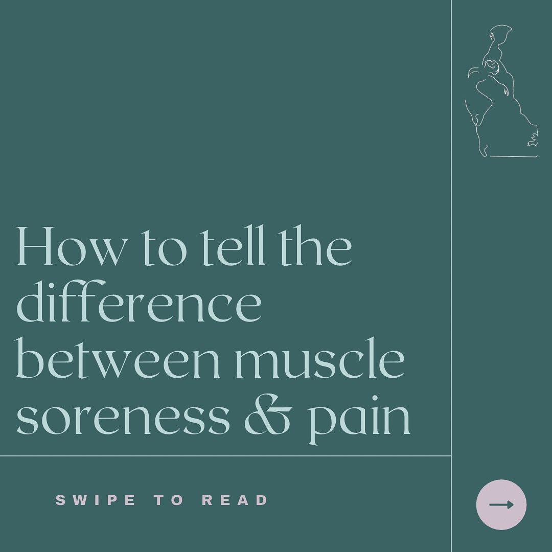Listen to your body! Pain and soreness, although sometimes hard to differentiate, are indeed different. Muscle soreness happens 24-48 hours after class and should feel like a generalized soreness in the muscles that you worked. If that feeling does n
