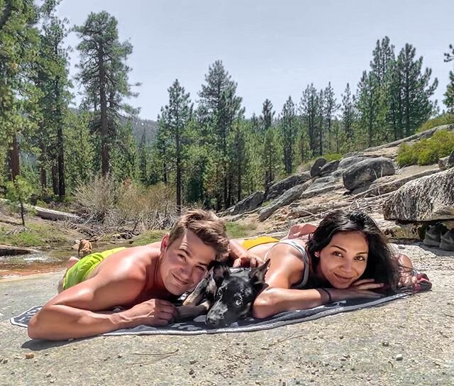 BRB, Going Camping 🏕⁣ &mdash;⁣
🤞🏽Hope we survive our first backpacking/camping trip this weekend. So far Camping with the pups has been awesome. Wouldn&rsquo;t have it any other way ❤️🐾 ⁣
&loz;⁣
#CampingHack: We put headlamps on their collars so 