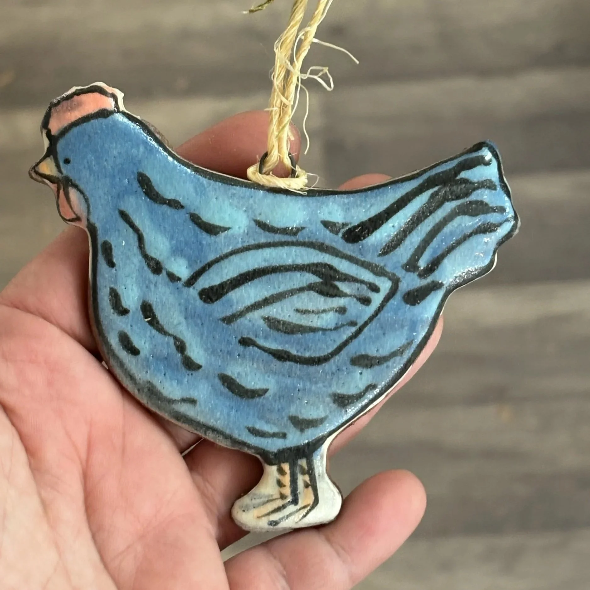 Blue Hen Ornament Large