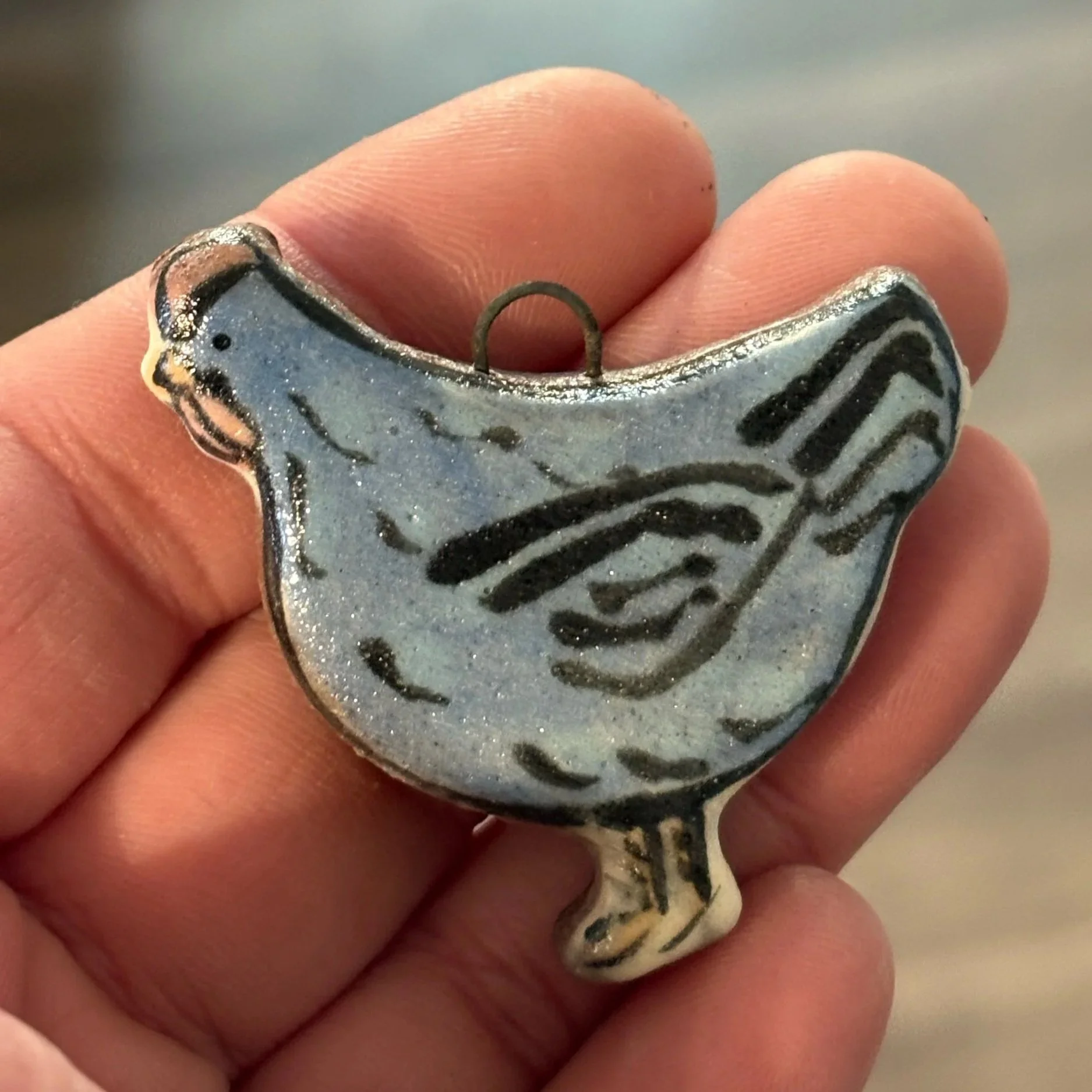 Blue Hen Ornament Small