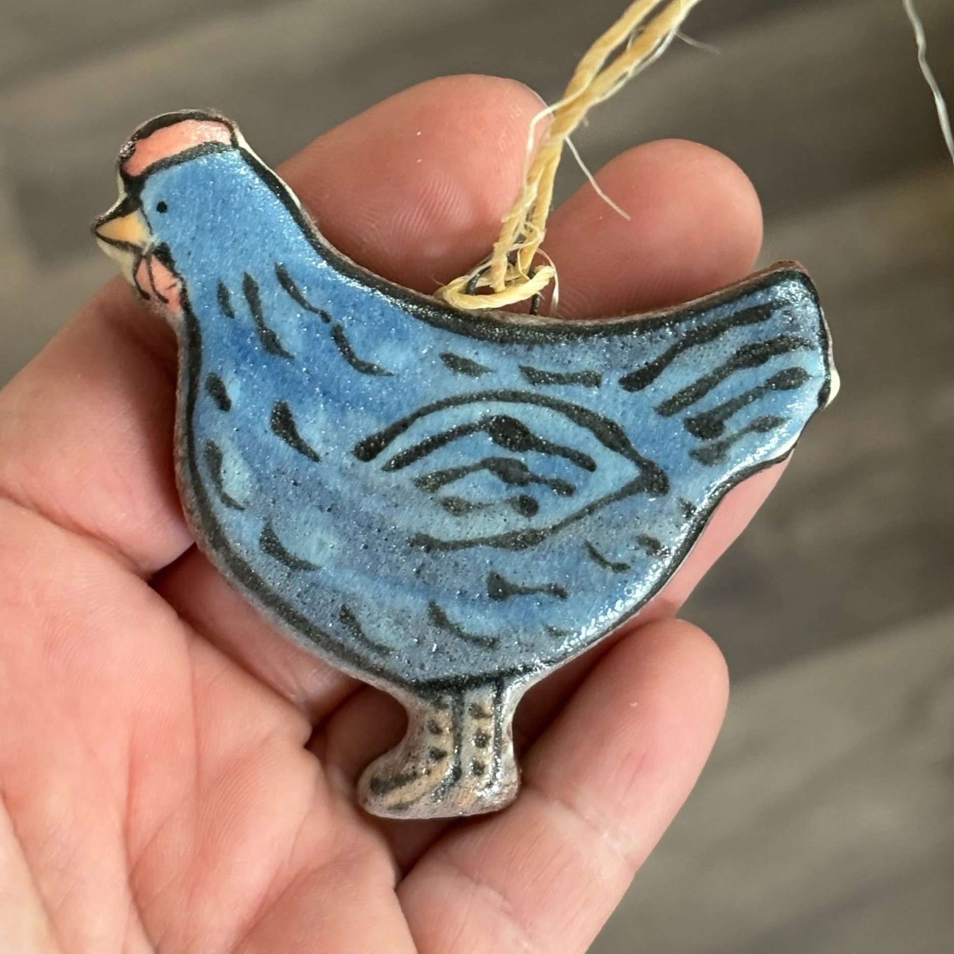 Blue Hen Ornament Medium