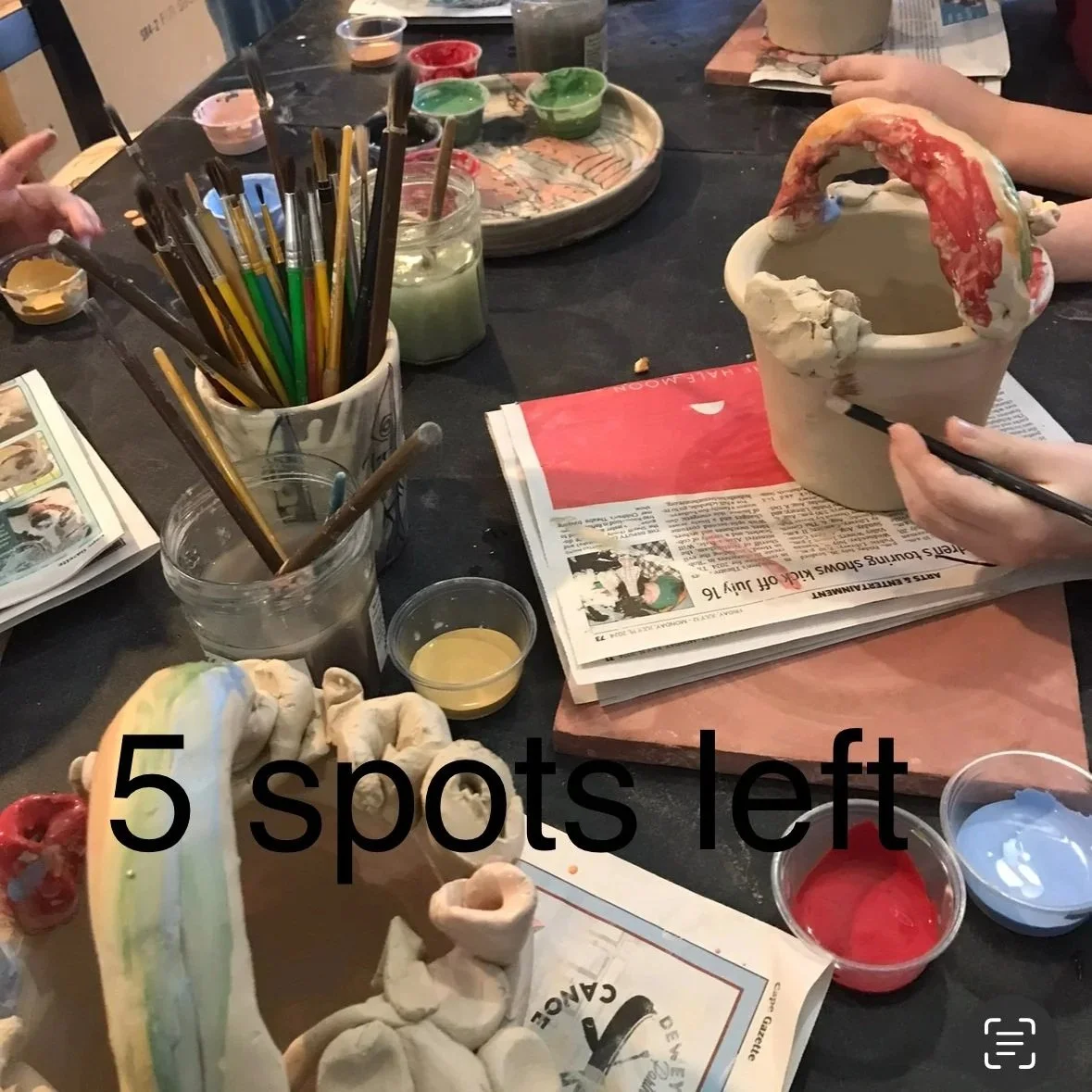 Clay Camp July 20-24th  9:30am-12:00pm