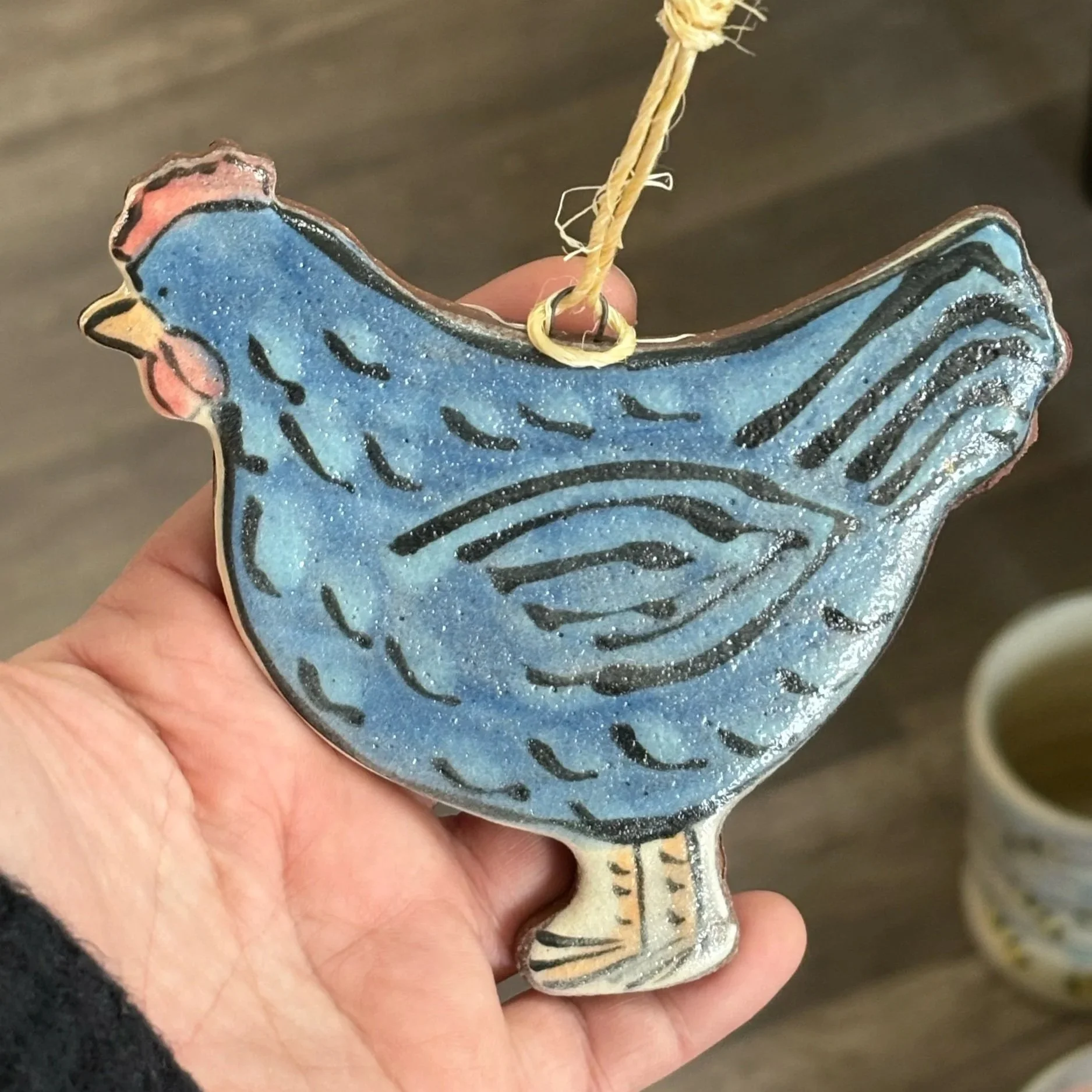 Blue Hen Ornament Extra Large