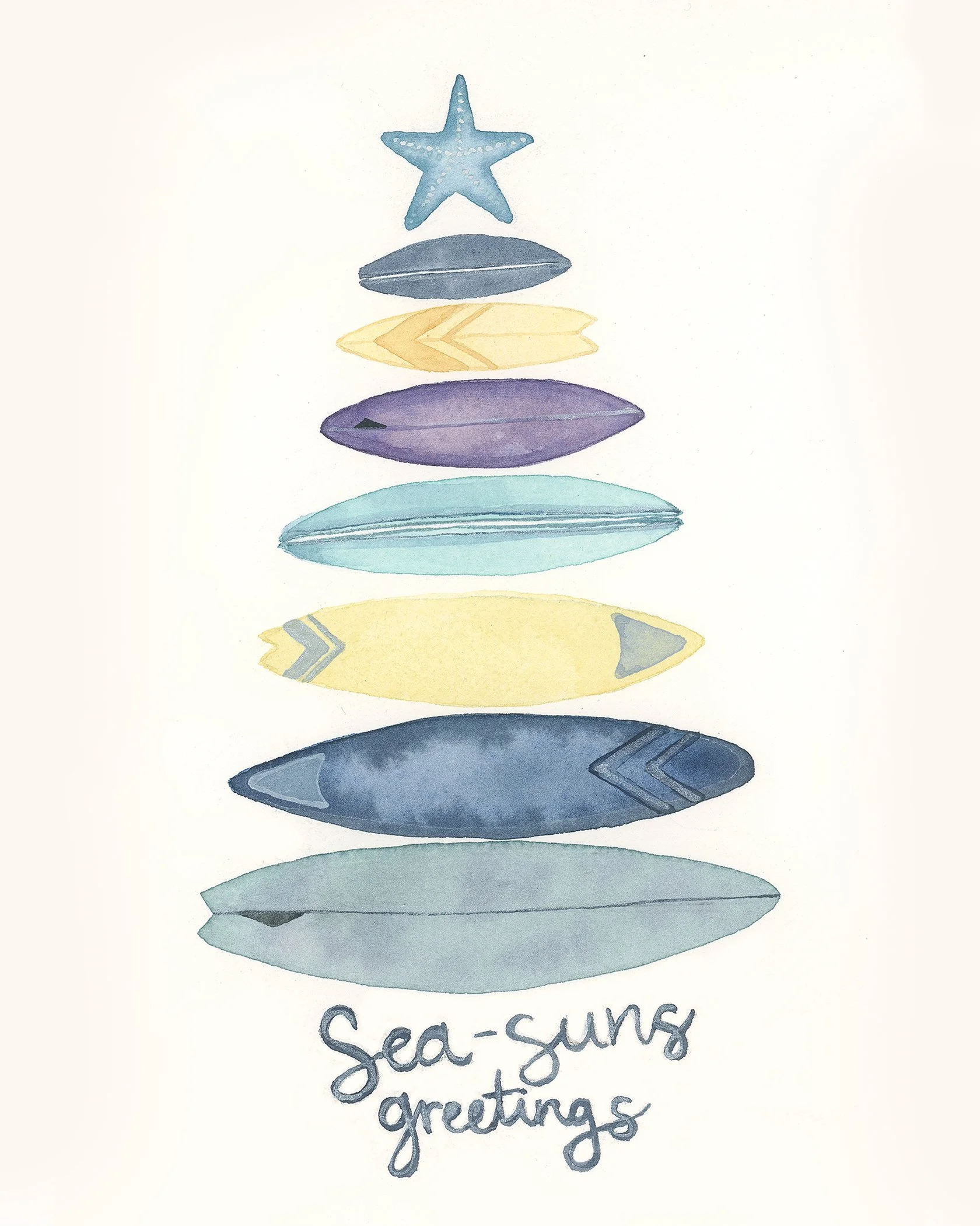 Sea-Suns Greetings Greeting Card