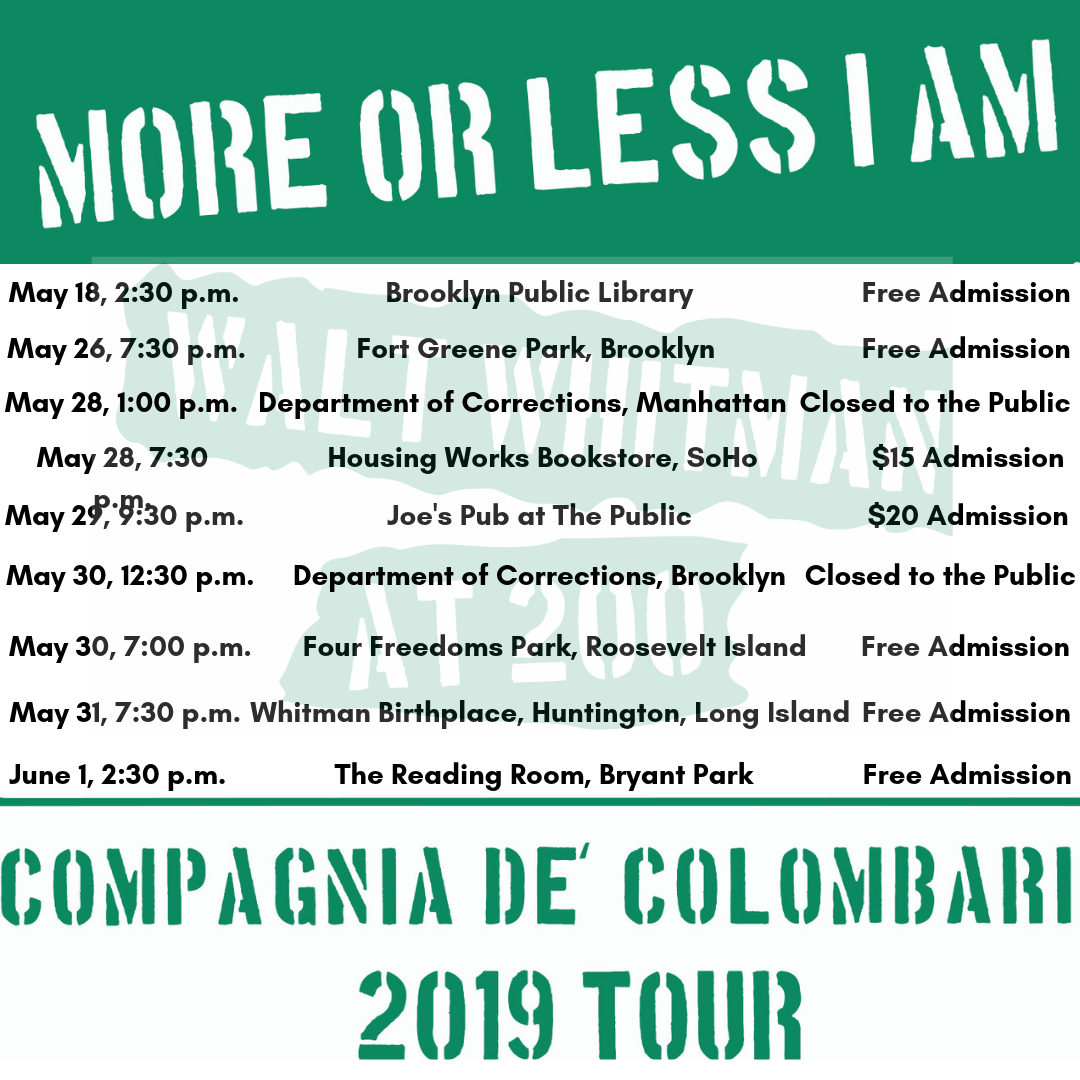 Tour Schedule Graphic for Compagnia de' Colombari