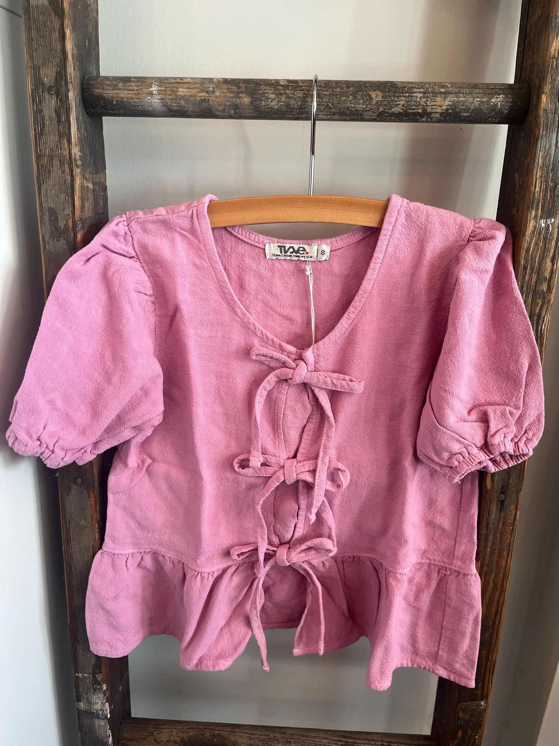 Puff Sleeve Tie  Top