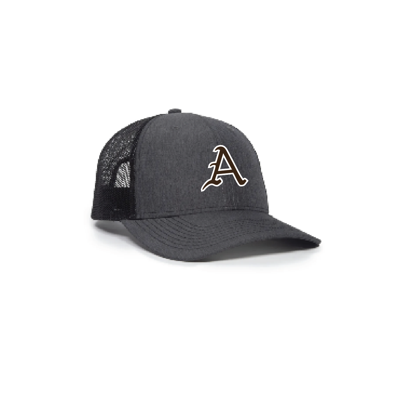 D - HEATHER BLACK/ BLACK MESHBACK CAP