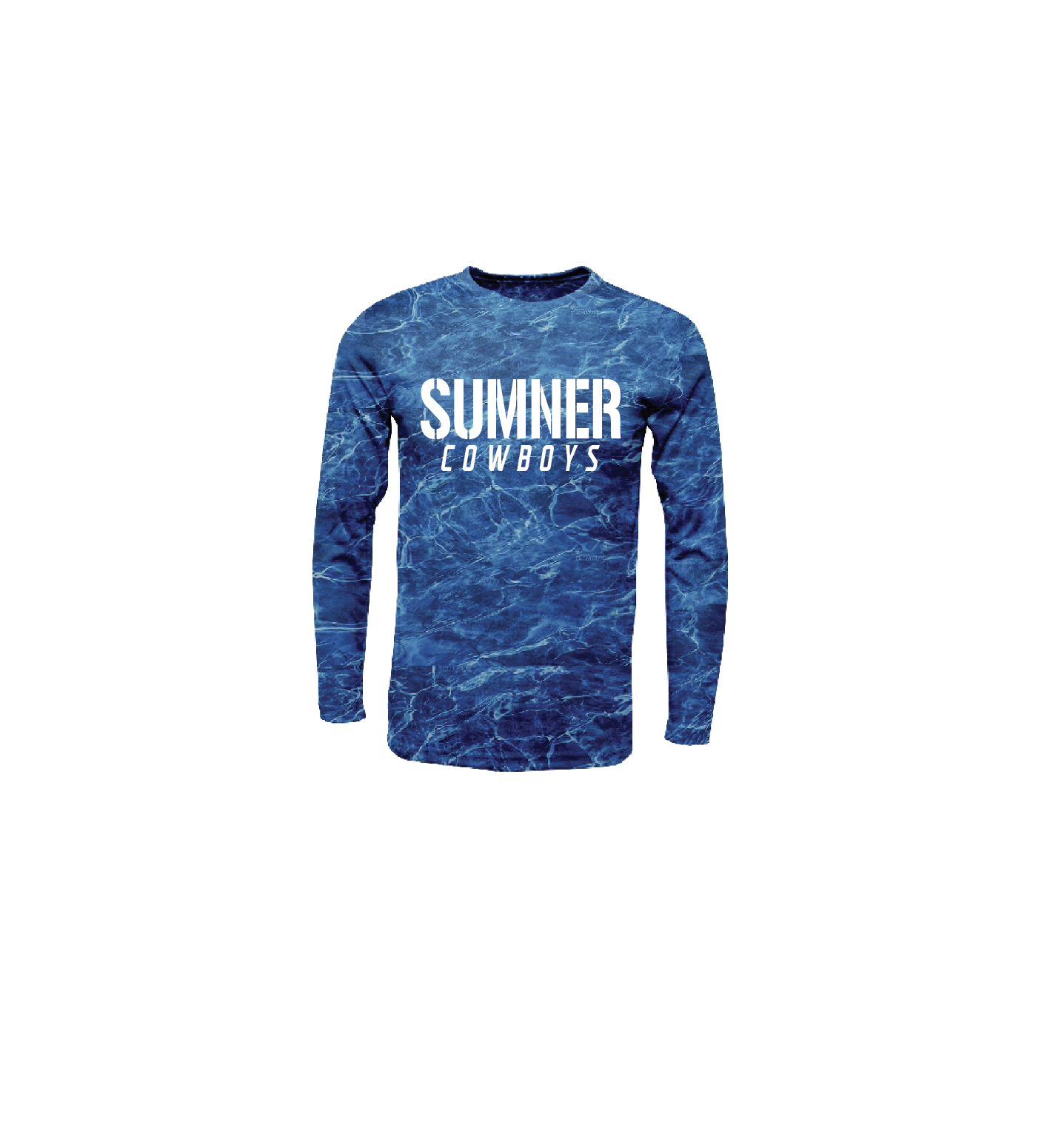 N - MARLIN BLUE LONG SLEEVE QUICK-DRY FISHING SHIRT
