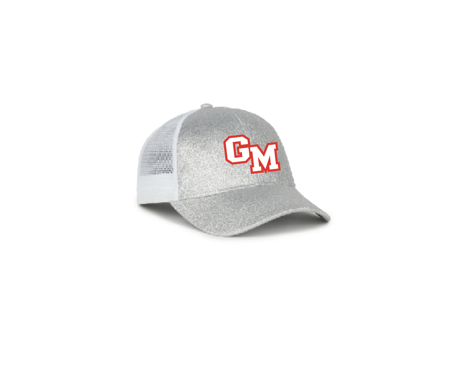 H - LADIES SILVER GLITTER/ MESH-BACK CAP