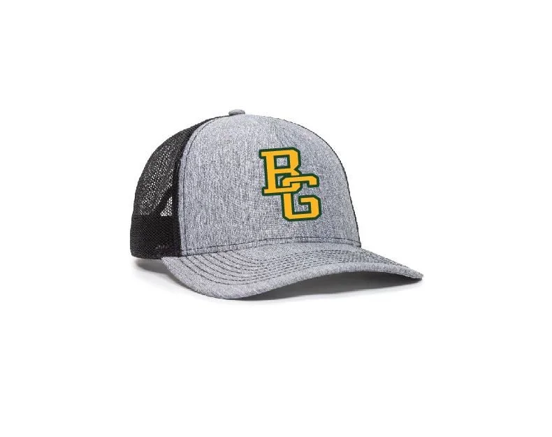 F - GREY BLEND/BLACK MESH-BACK TRUCKER CAP
