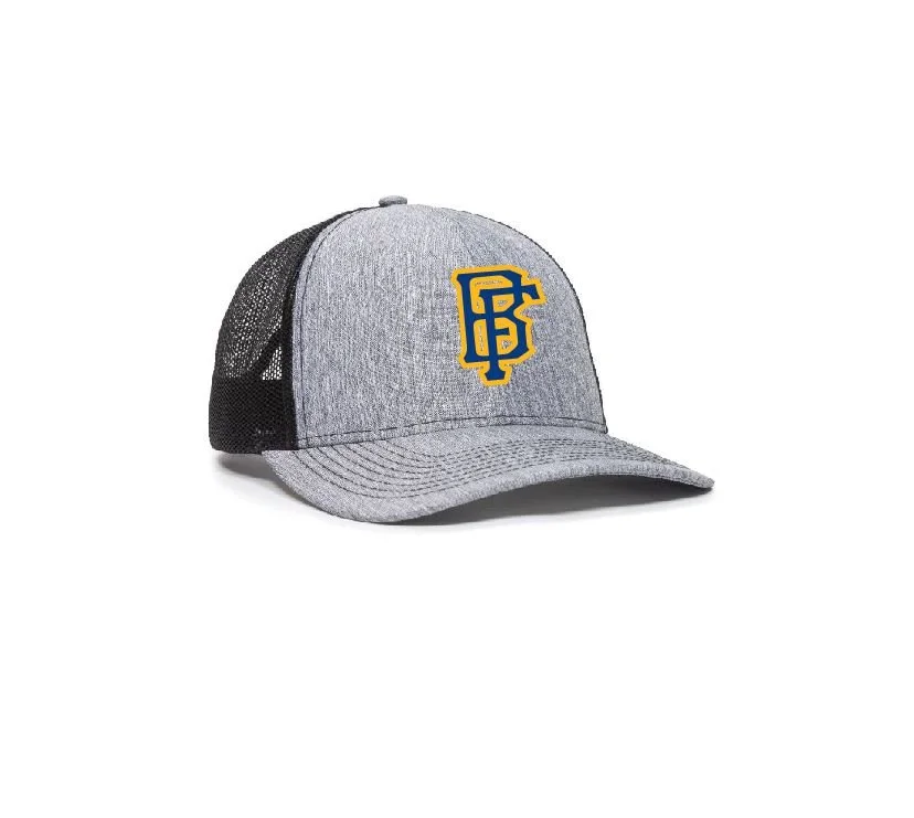 D - GREY BLEND/BLACK MESH-BACK TRUCKER CAP