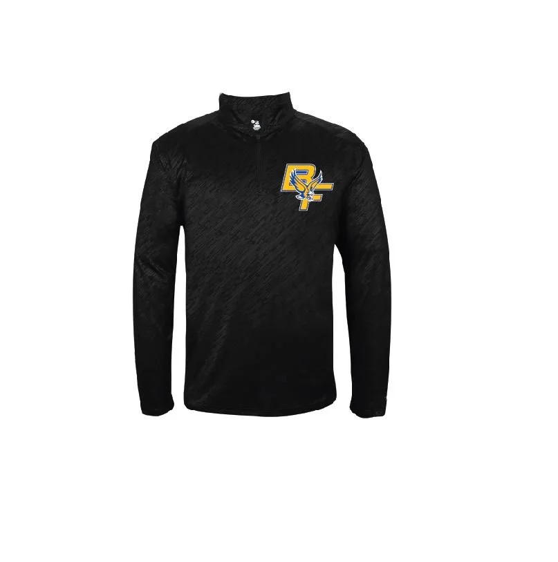 R - BLACK BLEND 1/4 ZIP PULLOVER