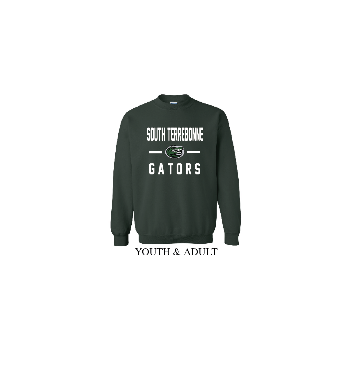 I - GREEN CREW NECK SWEATSHIRT