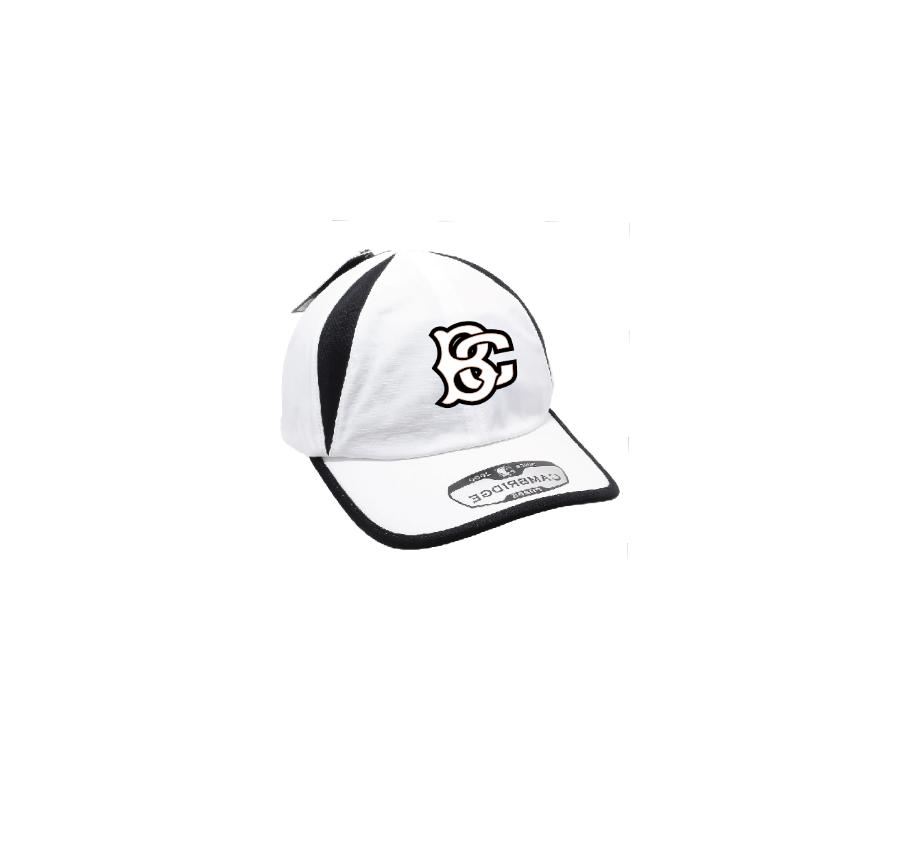 H - WHITE/BLACK FEATHER-LITE QUICK-DRY GOLF CAP