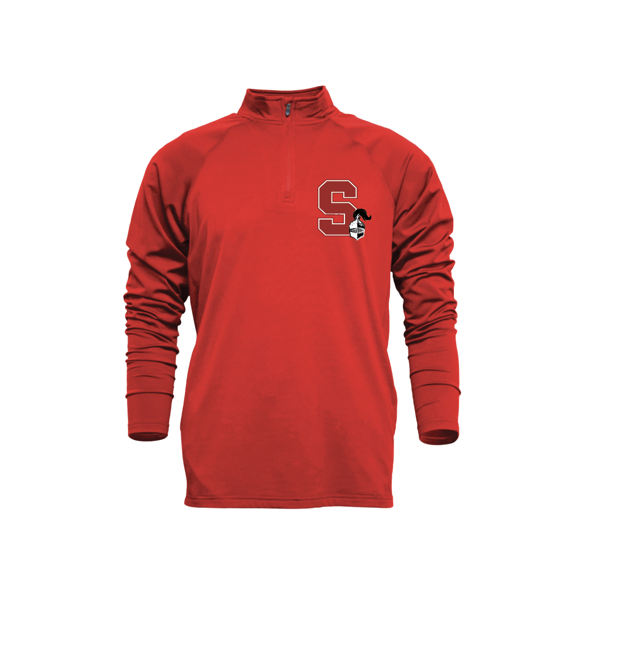 N - 1/4 ZIP RED QUICK-DRY PULLOVER