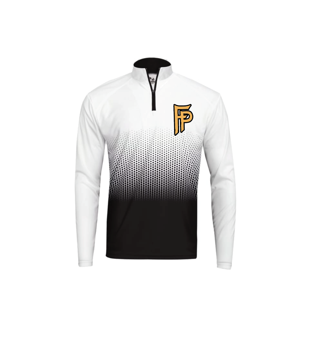LIMITED SUPPLY ITEM - QUICK DRY HEX FADE  1/4 ZIP PULLOVER