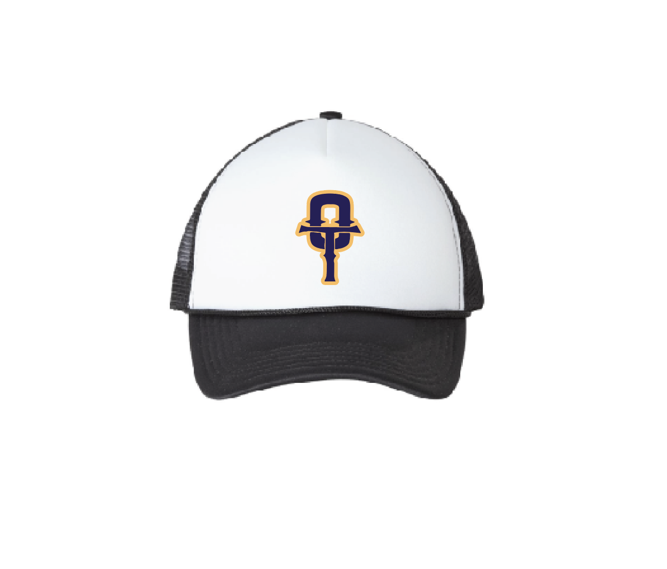 C - RETRO WHITE FOAM FRONT/BACK MESH-BACK CAP