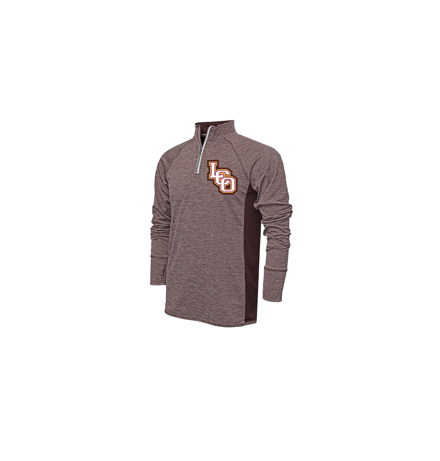 P - MAROON BLEND QUICK-DRY 1/4 ZIP PULLOVER