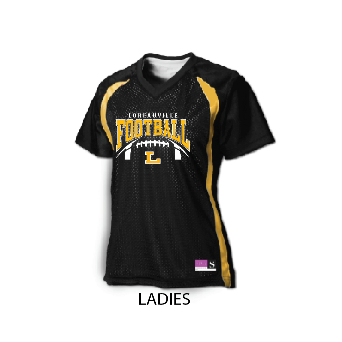 M - LADIES BLACK MESH FOOTBALL JERSEY
