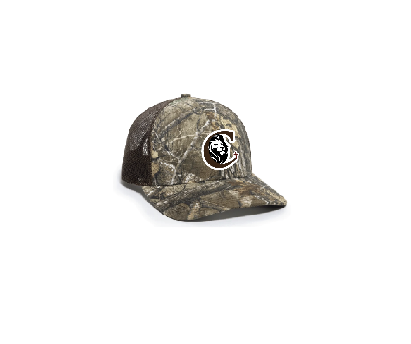 F - REAL TREE CAMO/BROWN MESH-BACK CAP