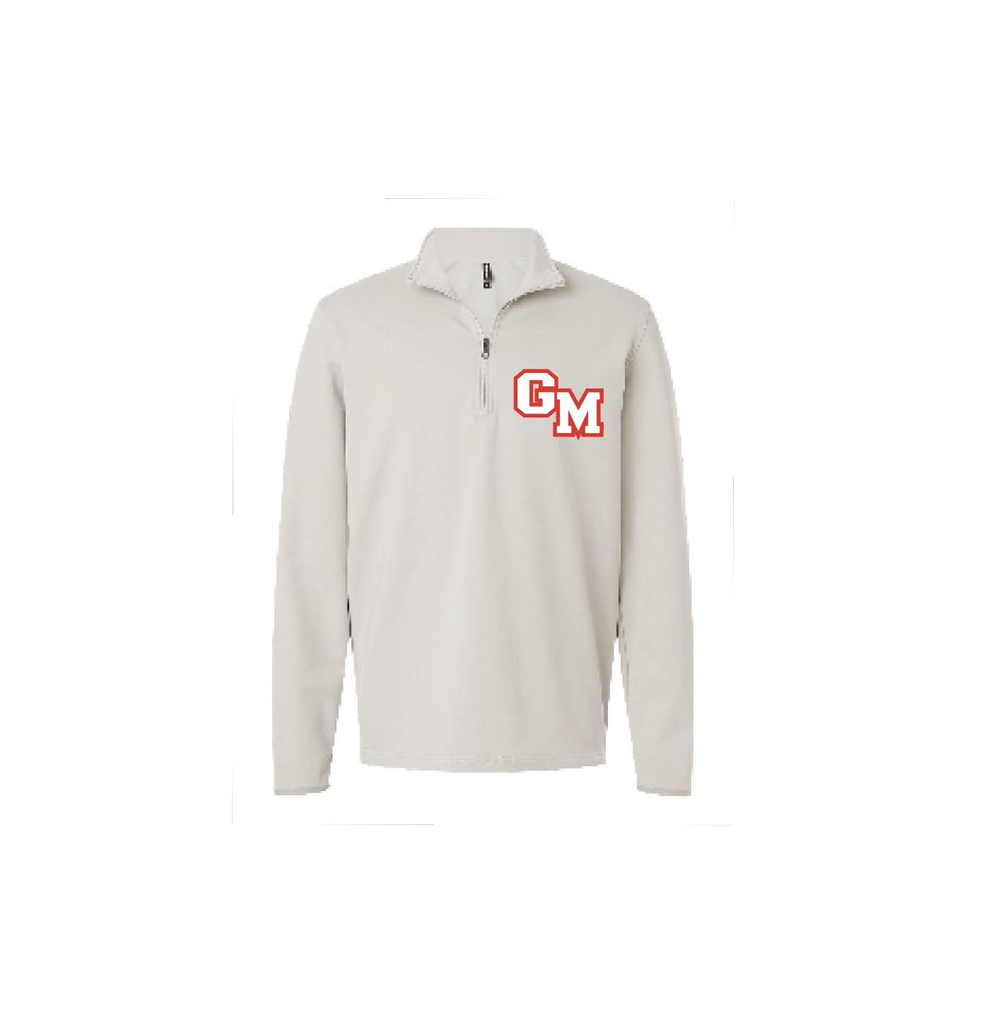 Q - BONE WHITE 1/4 ZIP FLEECE PULLOVER