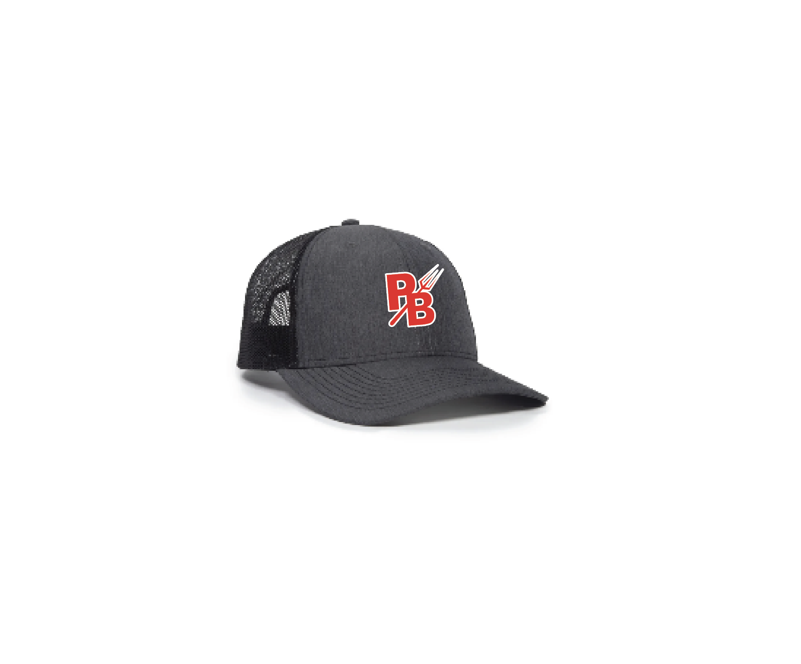 D - BLACK BLEND/BLACK MESH-BACK TRUCKER CAP