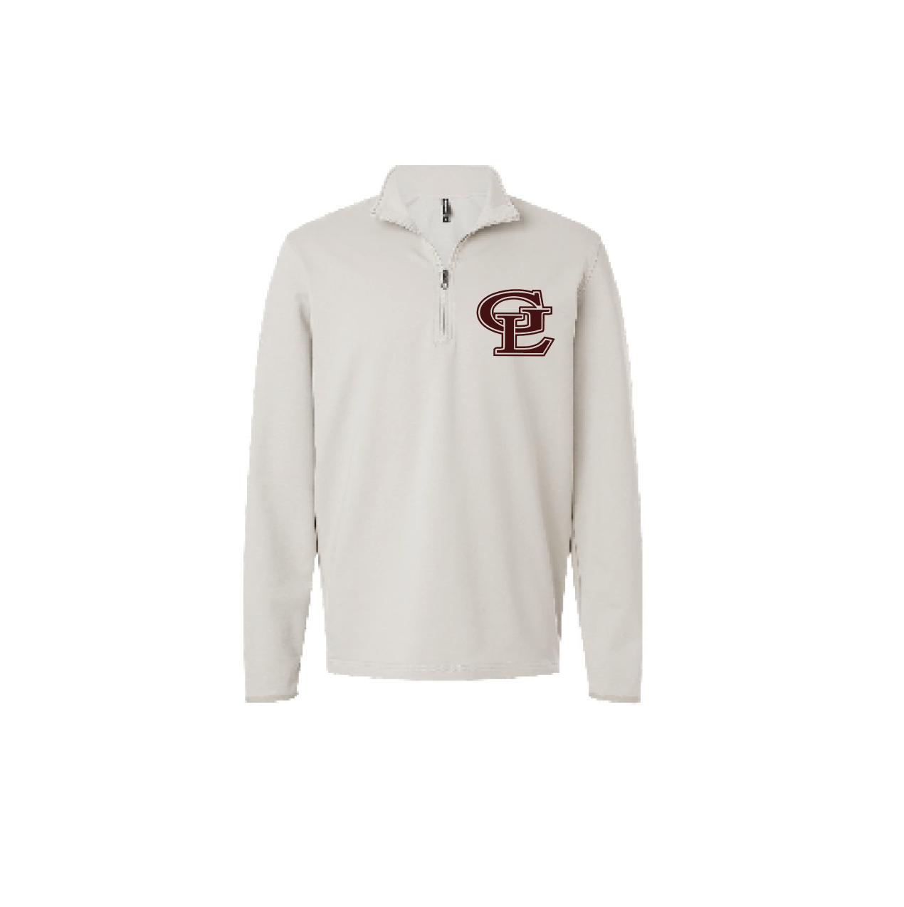 T - 'BONE WHITE' 1/4 ZIP PERFORMANCE FABRIC PULLOVER