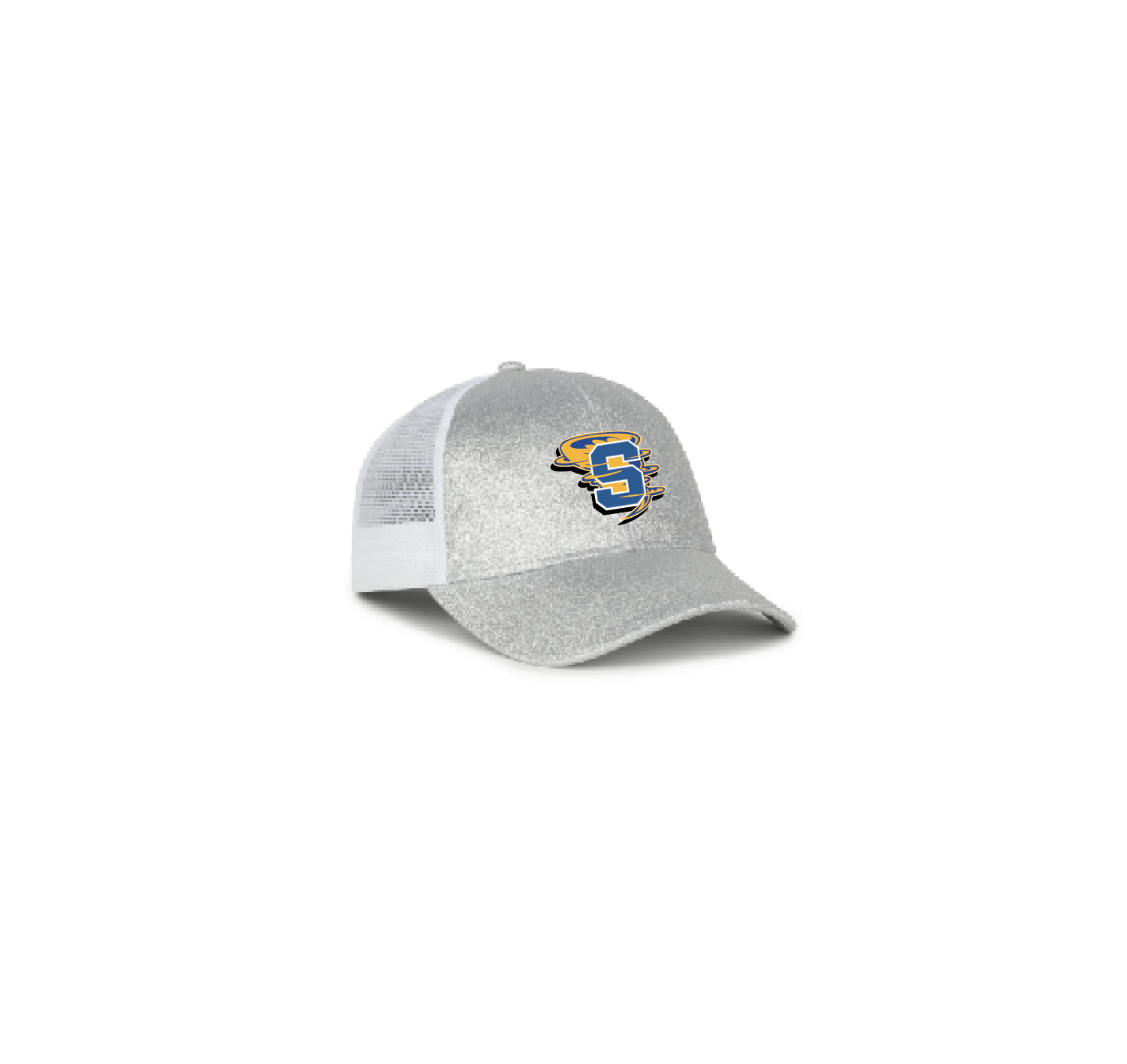 H - SILVER GLITTER LADIES MESH-BACK CAP