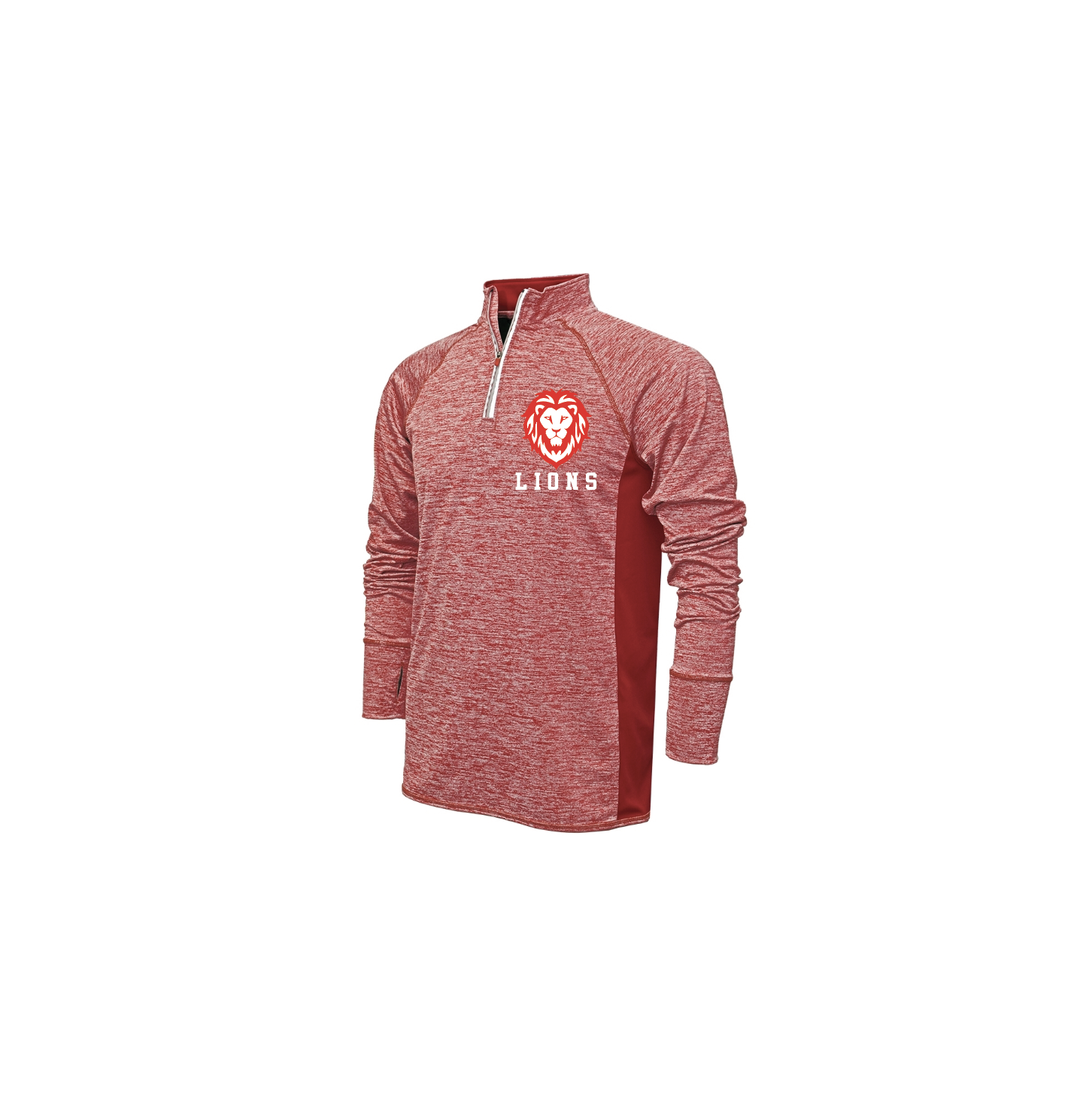 P - RED BLEND 1/4 ZIP QUICK-DRY PULLOVER