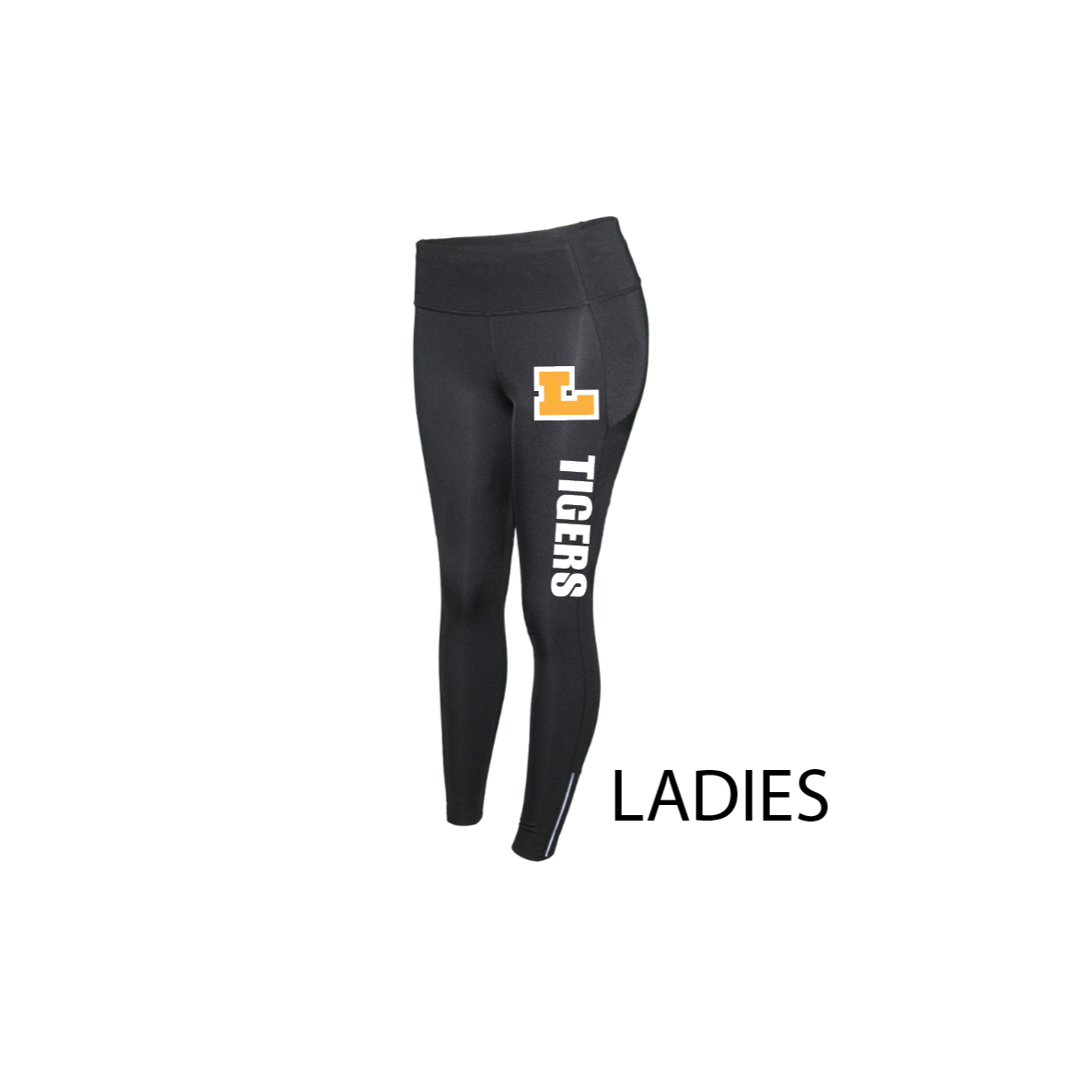 O - LADIES BLACK STRETCH-FIT TIGHTS W/ POCKETS
