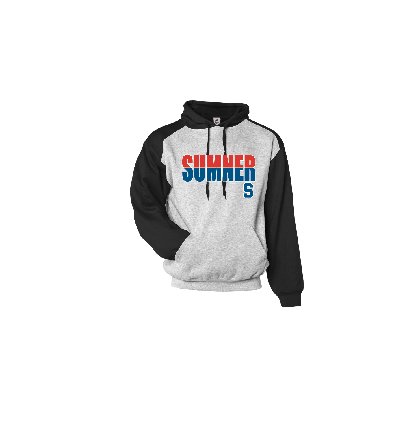 P - OXFORD GREY/BLACK HEAVY-WEIGHT HOODIE